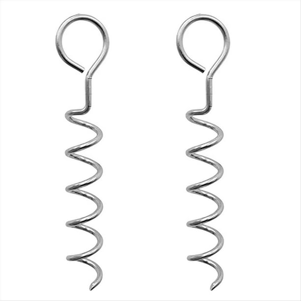 Estacas de Trampolín, Kit de Anclaje de Trampolín en Forma de Sacacorchos Estacas en Espiral de Acero, Estaca de para Columpios de Tiendas de Campaña de Trampolines, B