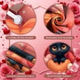 thumbnail image 4 of Red Heart Valentine's Day Banner Romantic Heart Backdrop Pink Background Gold Leaves Love Display for Valentine's Day Party Romantic Date Photo Shoot, 4 of 9