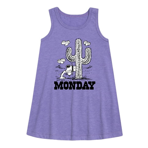 Peanuts - Spike Cactus Monday - Toddler & Youth Girls A-line Dress