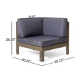 thumbnail image 4 of Christopher Knight Home Brava Acacia Wood Outdoor Sectional Sofa by, 4 of 5