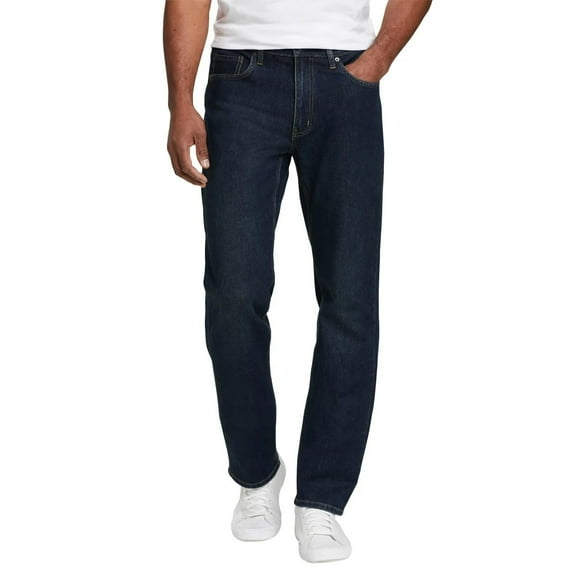 Eddie Bauer Mens Regular Fit Two-Way Stretch Jean (Dark Blue, 40W x 32L)