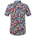 thumbnail image 2 of SSLR Mens Hawaiian Shirts Casual Button Down Shirts 100% Cotton Short Sleeve Tropical Shirts, 2 of 7