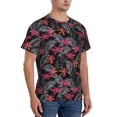 thumbnail image 2 of Bixox Men's Colorful Hawaii Palms Printed Short Sleeve Skinny Athletic T-Shirt, 2 of 6