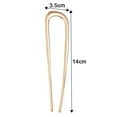 thumbnail image 5 of sunsanly U-Shaped Hair Fork Elegant Golden Silver-color Alloy Anti-slip Long Thick Hair Updo Bun French Hair Pin Stick Women Girls Hair Accessories, 5 of 7