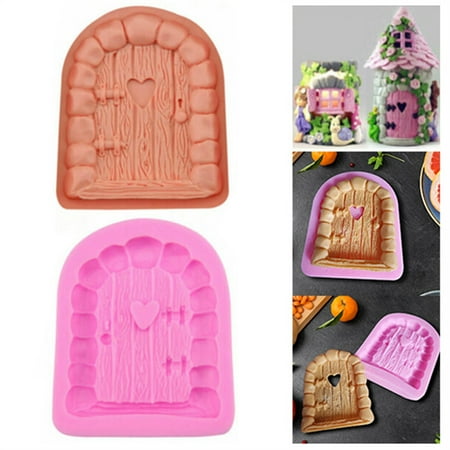

Mittory 3D Firy House Door Silicone Fondant Mould C^ake Decorating Chocolate Craft Mold