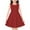 Wine, variant on Loopsun Girls Summer Dresses, Fashion Girls Summer Sleeveless Round Neck Printed Dress Wine 11-12 Years