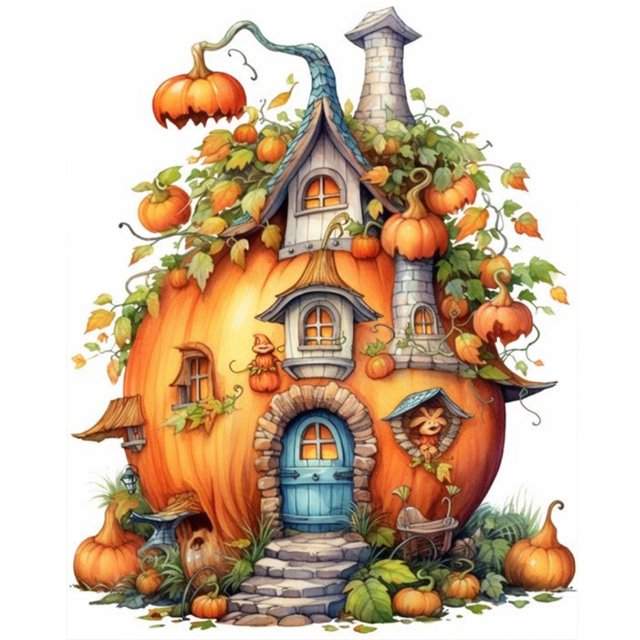 5D DIY Taladro Calabaza Casa Kit Del 40x50cm