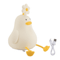 thumbnail image 3 of Flower Duck Night Light,3 Colors Silicone Lights,1200MAh Rechargeable Cute Lamp, Timer Light for Living Room, 3 of 9