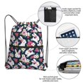 thumbnail image 3 of Naloa Rabbit And Rose Drawstring Backpack String Bag Cinch Water Resistant for Gym Shopping Sport Yoga, 3 of 6