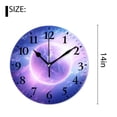 thumbnail image 2 of 14 Inch Wall Clock Battery Operated Silent Clock Decorative for Office, Kitchen, Outdoor, Living Room，Stars Earth Planet Galaxy Nebula Space Universe Exquisite, 2 of 4