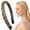 Dark Ash Brown, variant on Headband Synthetic Hair Plaited Headband Braid Braided With Teeth Hair Band Accessories for Women Girl Wide 0.6 Inch (Chestnut Brown)