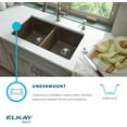 thumbnail image 3 of Elkay Quartz Classic 33" x 20" x 9-1/2", Single Bowl Undermount Sink, Black, 3 of 7