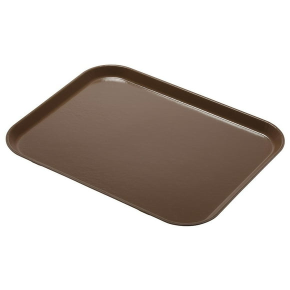 Cambro 1418CL161 Fiberglass Camlite® Cafeteria Tray - 18"L x 14"W, Tan- Case of 12