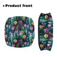 thumbnail image 2 of COEQINE Cactus Rollator Seat Back Cover Colored Flowers Rollator Seat Cover Set of 2 Rollator Seat Cover with Back Walker Seat Covers for Seniors, 2 of 7