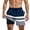 Blue+White, variant on Men's Swim Trunks with Compression Liner, Summer Quick Dry Beach Drawstring Board Shorts，5" Inseam(L, Blue Shark)