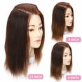thumbnail image 5 of Benehair Clip in 100% Remy Human Hair Extensions Hair Pad Invisible Hairpiece Topper Thickened Soft Thin Hair Brown 3 Pieces, 5 of 10