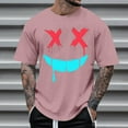 thumbnail image 2 of CFLVAEK Mens Funny Graphic Tees Big and Tall Short Sleeve T Shirts Loose Fit Crew Neck T Shirt Summer Casual Going Out Tops Pink XXXL, 2 of 5