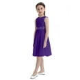 thumbnail image 5 of iiniim Kids Flower Girls Dress Lace Chiffon Sequins Rhinestone Bridesmaid Wedding Formal Party Size 2-16 Purple 8, 5 of 7