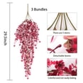 thumbnail image 3 of RECUTMS Artificial Hanging Plants Artificial Fall Flowers Faux Autumn Plants Artificial Ferns for Outdoors Hanging Fake Vines for Fall Decor (Wine Red), 3 of 7