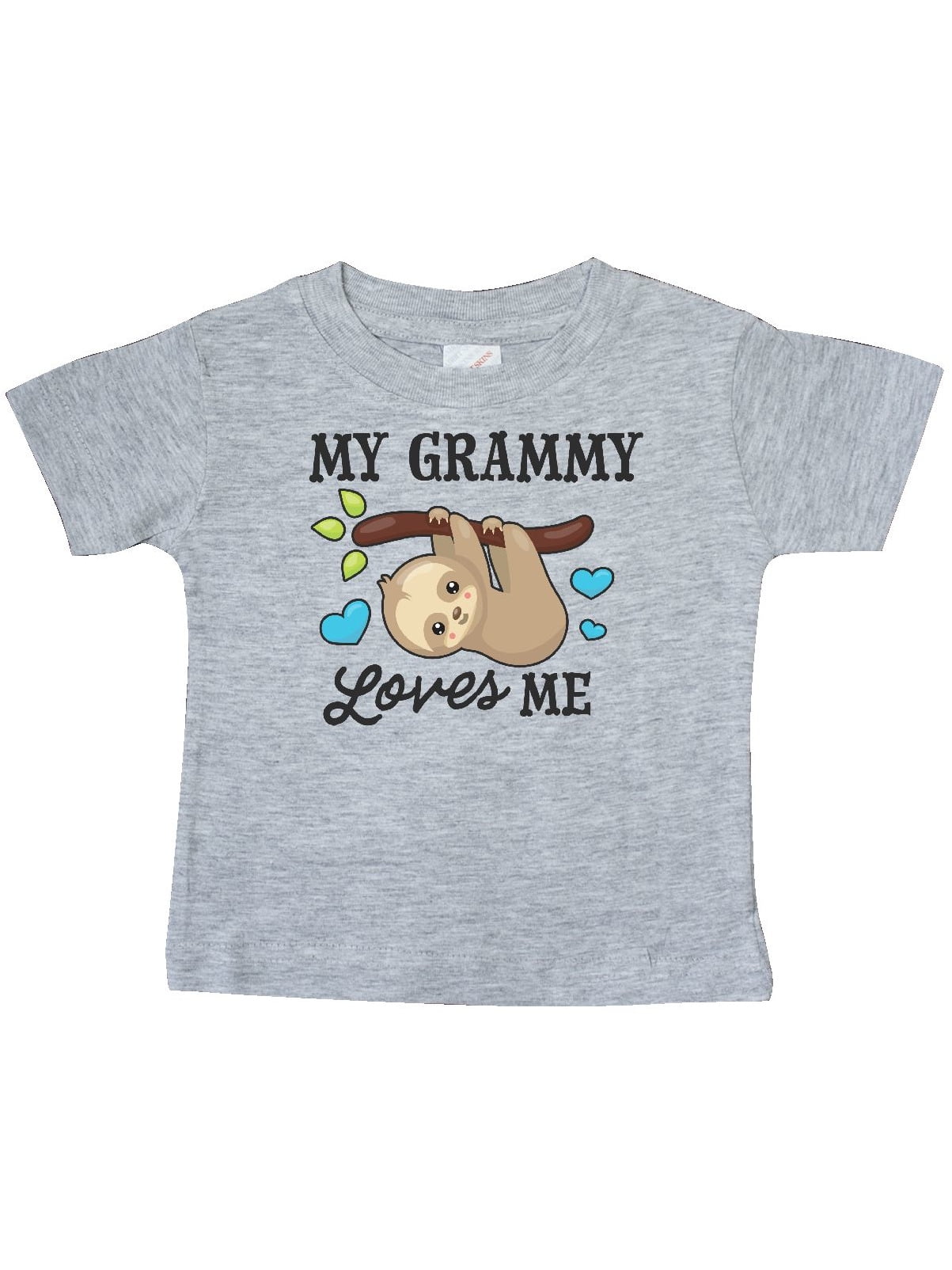 inktastic My Great Grandma Loves Me Painted Flowers and Hearts Baby T-Shirt