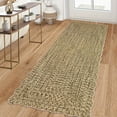 thumbnail image 5 of FairOnly 2'x8'Modern Ripple Weave Texture Machine Washable Runner Rug for Kitchen Hallway Ultra Thin Low Pile Non Slip Rug for Laundry,Beige Yellow, 5 of 7
