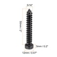thumbnail image 2 of Uxcell 5/16" x 2" Tornillos hexagonales autoperforantes de cabeza Phillips de acero al carbono, paquete de 10, 2 of 5