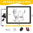 thumbnail image 3 of TOHETO A4 Light Pad Light Acrylic Panel Copy Board Tracking Pad for Diamond Painting Sketch Animation Sketching Weeding Vinyl X-ray Viewing, 3 of 11