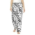 thumbnail image 2 of Goofa Hand Drawn Snake Printed Soft Pajama Pants for Women, Wide Leg Comfy Casual Lounge Yoga Pants-Large, 2 of 9