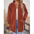 thumbnail image 4 of Zeagoo Women's Zip Up Hoodies Long Fleece Tunic Sweatshirts Casual Oversized Fall Coats Trendy Winter Hoodie, 4 of 6