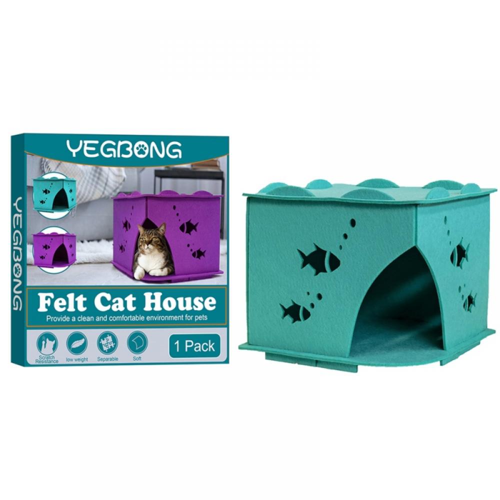 Felt Cat Cave Bed,Foldable Cat Houses,EcoFriendly Cat Cave with