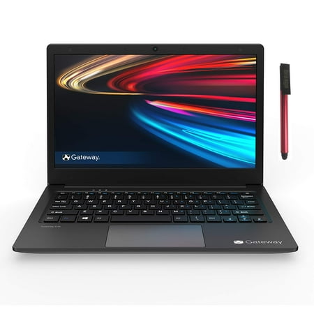 Gateway 11.6" FHD Ultra Slim Laptop Computer, AMD A4-9120e Up to 2.4GHz, 4GB DDR4 RAM, 64GB eMMC, Bluetooth 4.0, Webcam, USB Type-C, HDMI, Remote Work, Windows 10 S, BROAGE 64GB Flash Drive, Black