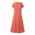 thumbnail image 6 of Dresses For Women Sevevn Women's Summer Short Sleeve Solid Color Soft Comfortable Long Dress, 6 of 6