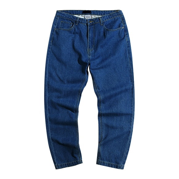 HBFAGFB Jeans Mens Fashion Plus Size Loose Straight Trouser Versatile Comfort Denim Pants BU2 Size 38