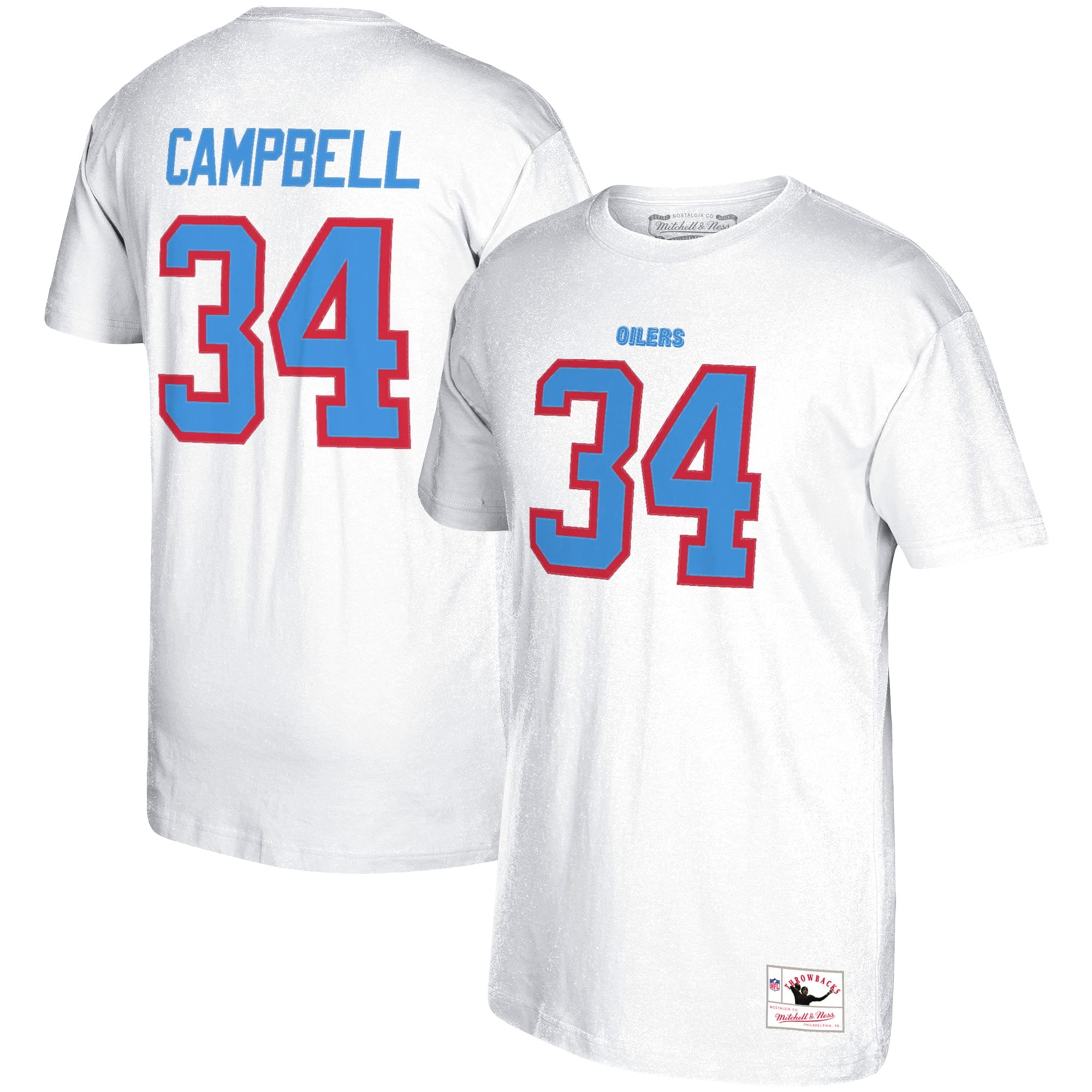 white houston oilers jersey