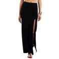 thumbnail image 2 of Verdusa Jupe Maxi Fendue Taille Haute Unie pour Femmes Noir m, 2 of 2