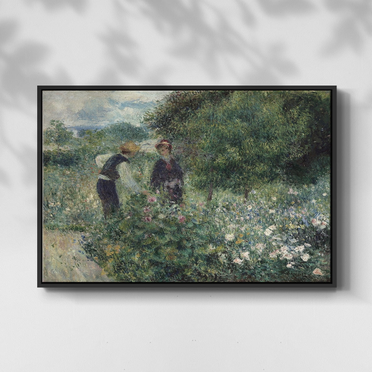 Vintage Botanical Print-LVIII By Wexford Home Framed in Black Wood Gallery Wrapped Canvas 27 in. x 41 in.