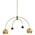 thumbnail image 4 of Modern Two Light Chandelier-Aged Brass Black Finish Bailey Street Home 735-Bel-3371004, 4 of 6
