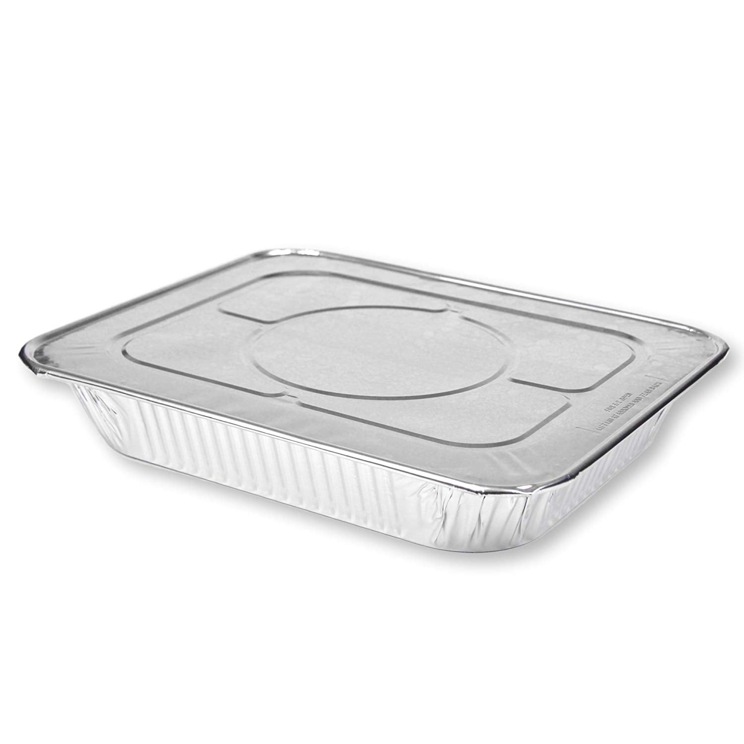 Disposable 21 x 13 Full Size Deep Aluminum Roasting Pans with Lids Foil  10pc