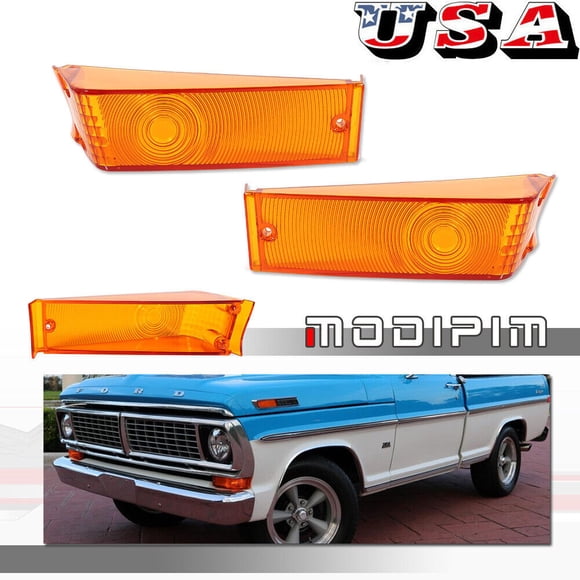 Suitable for Ford F-100 F100 turn signal amber lens set left and right 1970-1971-1972-