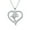 Heart with Cross, variant on Cross Necklace for Women, 14K White Gold Plated Cross Faith Pendant Necklace, 18 2"