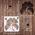 thumbnail image 2 of Ginkgo Leaf Stencil 11.8x11.8 inch Hollow Out Plant Leaves Drawing Stencils Reusable Plastic PET Ginkgo Stencil Template for Painting on Photo Album Walls Canvas Furniture Tiles, 2 of 9