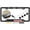 black, variant on BestLicensePlateFrames Thin Red Line USA Flag Metal License Plate Frame with Caps, Black, 4-Hole Design