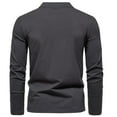 thumbnail image 4 of XFYSSS Men's Fashion Casual Pullover Solid Color V-Neck Blouses Long Sleeve V-Neck Blouses & Shirts Men Cotton Blouse, 4 of 4