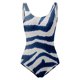 thumbnail image 2 of Gibobby Trajes de Baño Mujer Completo Mono sin mangas con tiras y control ajustado para mujer(Azul,XL), 2 of 4