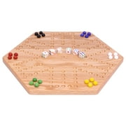 Solid Oak 16" Wide Aggravation Game Board, Unpainted Holes, Double-sided