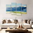 thumbnail image 2 of Elephant Stock Cape Cod Seashore Wall Art - Horizontal Multi Panel Canvas - Living Room Wall Decor - Abstract Multi Panel - Blue And Green Decor By Lanie Loreth - 84" x 54", 2 of 4