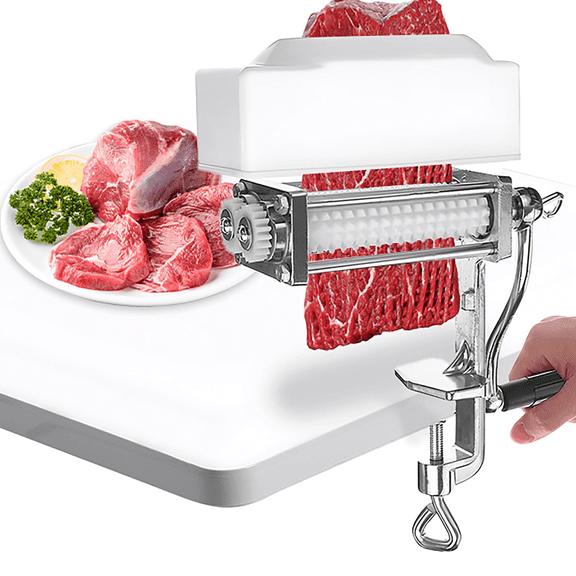Petoto Manual Meat Tenderizer, Commercial Rolling Meat Tenderizer, Heavy Duty Steak Flatten Kitchen Meat Grinder Tool