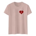 thumbnail image 4 of T-shirt Femme Saint-Valentin 2026 Mode Manches Courtes Col Rond Cœur Graphique, 4 of 4