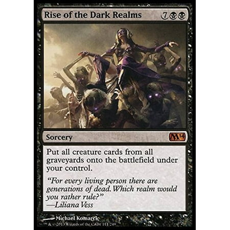 - Rise of the Dark Realms - Magic 2014, A single individual card from the Magic: the Gathering (MTG) trading and collectible card game (TCG/CCG). Ship from