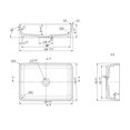 thumbnail image 3 of Dax Lotus Solid Surface Rectangle Vessel Basin White Glossy - (16" X 11"), 3 of 4